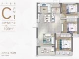 明发江湾新城_3室2厅1卫 建面1平米