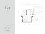 辉煌国际城_4室2厅2卫 建面124平米