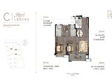 金悦学府_3室2厅2卫 建面98平米