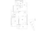 万科民安理想星光_2室2厅1卫 建面80平米
