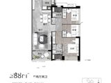 越秀滨江星航TOD_3室2厅2卫 建面88平米