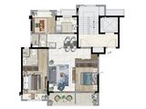 招商云萃_3室2厅2卫 建面103平米