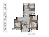 中梁暨阳时光_3室2厅2卫 建面100平米