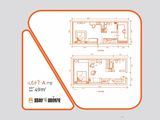 路桥融创茂_2室2厅2卫 建面49平米