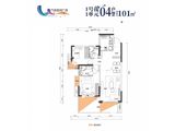 万润中心_3室1厅2卫 建面101平米