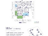 航天云海台_3室2厅2卫 建面81平米
