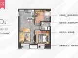 合景汇峰_2室2厅1卫 建面66平米