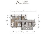 粤港湾华堂里3号_4室2厅2卫 建面143平米